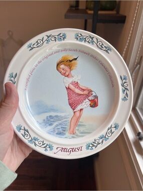 1984 Newell Pottery Sarah Sellwell Weber AUGUST Ltd Ed Plate